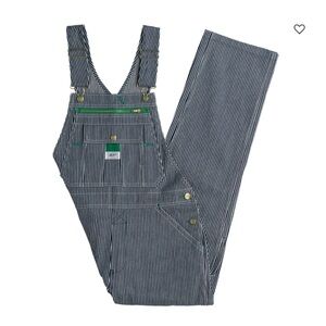 Liberty Black and White Striped Overalls